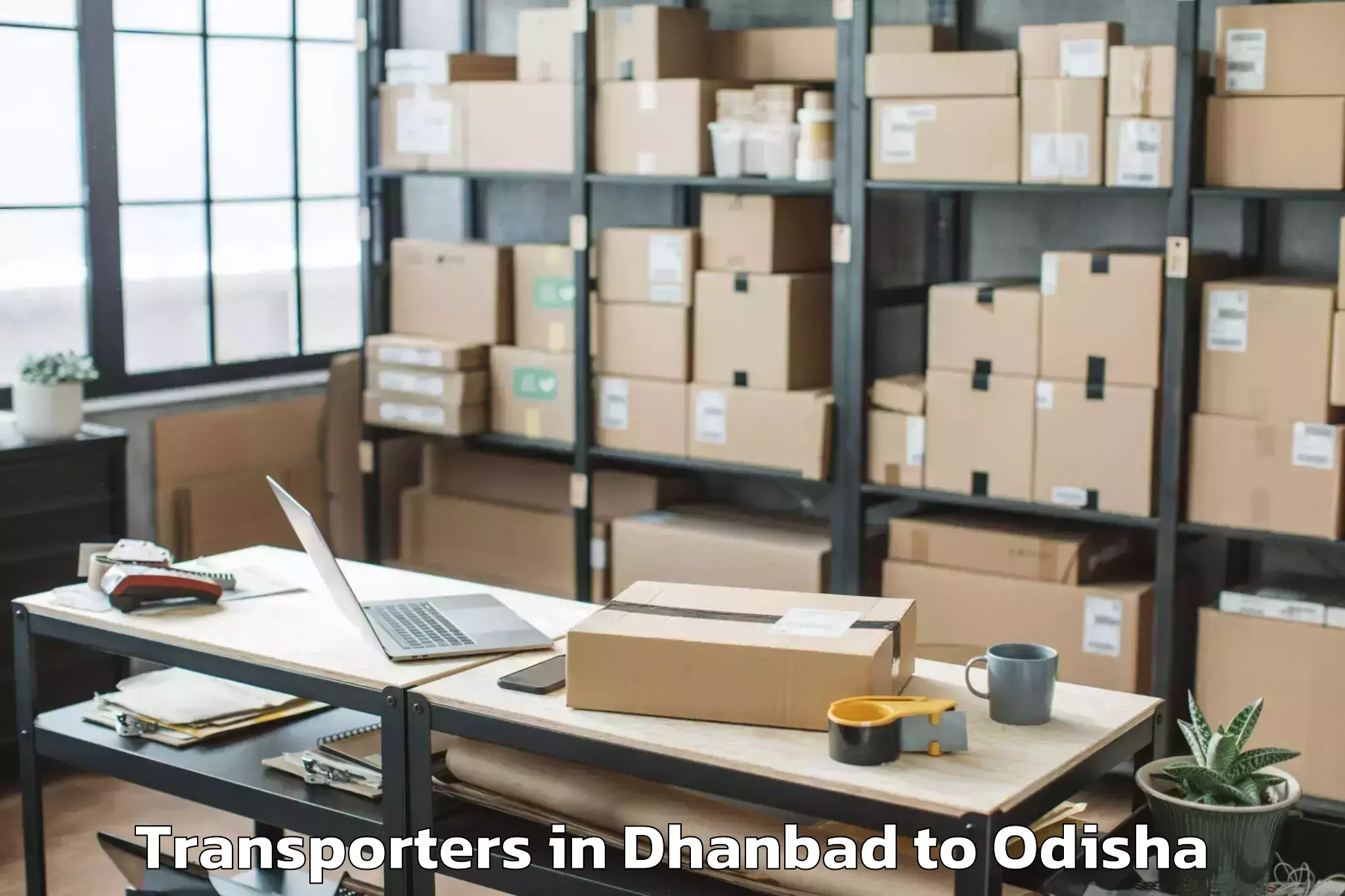 Book Dhanbad to Bangomunda Transporters Online